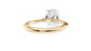 Oval Solitaire with Diamond Bridge Engagement Ring