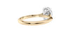 Oval Solitaire with Diamond Bridge Engagement Ring