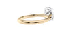 Oval Solitaire with Diamond Bridge Engagement Ring