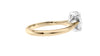 Oval Solitaire with Diamond Bridge Engagement Ring