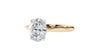 Oval Solitaire with Diamond Bridge Engagement Ring