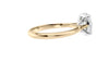 Oval Solitaire with Diamond Bridge Engagement Ring