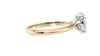 Oval Solitaire with Diamond Bridge Engagement Ring
