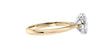 Oval Solitaire with Diamond Bridge Engagement Ring