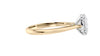 Oval Solitaire with Diamond Bridge Engagement Ring