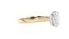 Oval Solitaire with Diamond Bridge Engagement Ring