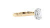 Oval Solitaire with Diamond Bridge Engagement Ring