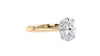 Oval Solitaire with Diamond Bridge Engagement Ring