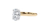 Oval Solitaire with Diamond Bridge Engagement Ring
