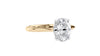 Oval Solitaire with Diamond Bridge Engagement Ring