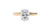 Oval Solitaire with Diamond Bridge Engagement Ring