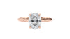 Oval Solitaire with Diamond Bridge Engagement Ring