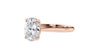 Oval Solitaire with Diamond Bridge Engagement Ring