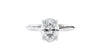 Oval Solitaire with Diamond Bridge Engagement Ring