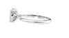 Oval Solitaire with Diamond Bridge Engagement Ring