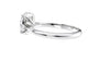 Oval Solitaire with Diamond Bridge Engagement Ring