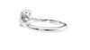 Oval Solitaire with Diamond Bridge Engagement Ring