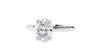 Oval Solitaire with Diamond Bridge Engagement Ring