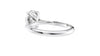 Oval Solitaire with Diamond Bridge Engagement Ring