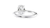 Oval Solitaire with Diamond Bridge Engagement Ring