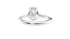 Oval Solitaire with Diamond Bridge Engagement Ring