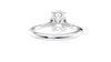 Oval Solitaire with Diamond Bridge Engagement Ring