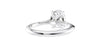 Oval Solitaire with Diamond Bridge Engagement Ring