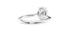 Oval Solitaire with Diamond Bridge Engagement Ring