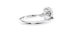 Oval Solitaire with Diamond Bridge Engagement Ring