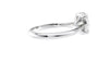 Oval Solitaire with Diamond Bridge Engagement Ring