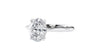 Oval Solitaire with Diamond Bridge Engagement Ring