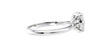 Oval Solitaire with Diamond Bridge Engagement Ring