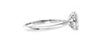 Oval Solitaire with Diamond Bridge Engagement Ring