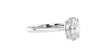 Oval Solitaire with Diamond Bridge Engagement Ring