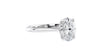 Oval Solitaire with Diamond Bridge Engagement Ring