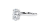Oval Solitaire with Diamond Bridge Engagement Ring