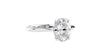 Oval Solitaire with Diamond Bridge Engagement Ring