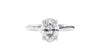 Oval Solitaire with Diamond Bridge Engagement Ring