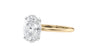 Oval Solitaire Slim Band Diamond Engagement Ring