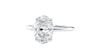 Oval Solitaire Slim Band Diamond Engagement Ring