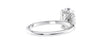 Oval Solitaire Hidden Halo Slim Band Diamond Engagement Ring