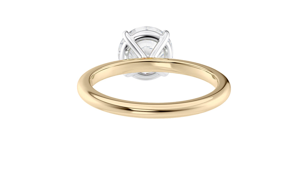 Round Solitaire Slim Band Diamond Engagement Ring