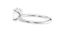 Oval Solitaire Slim Diamond Band Engagement Ring