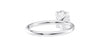 Oval Solitaire Slim Diamond Band Engagement Ring