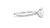 Oval Solitaire Slim Diamond Band Engagement Ring