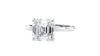 Asscher Cut Diamond Engagement Ring