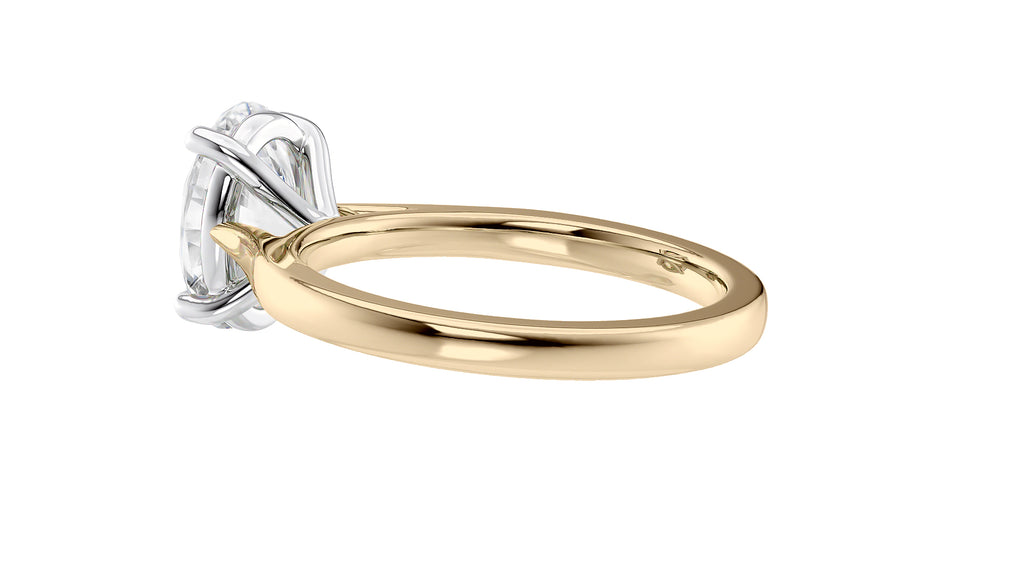 Oval Solitaire Diamond Engagement Ring
