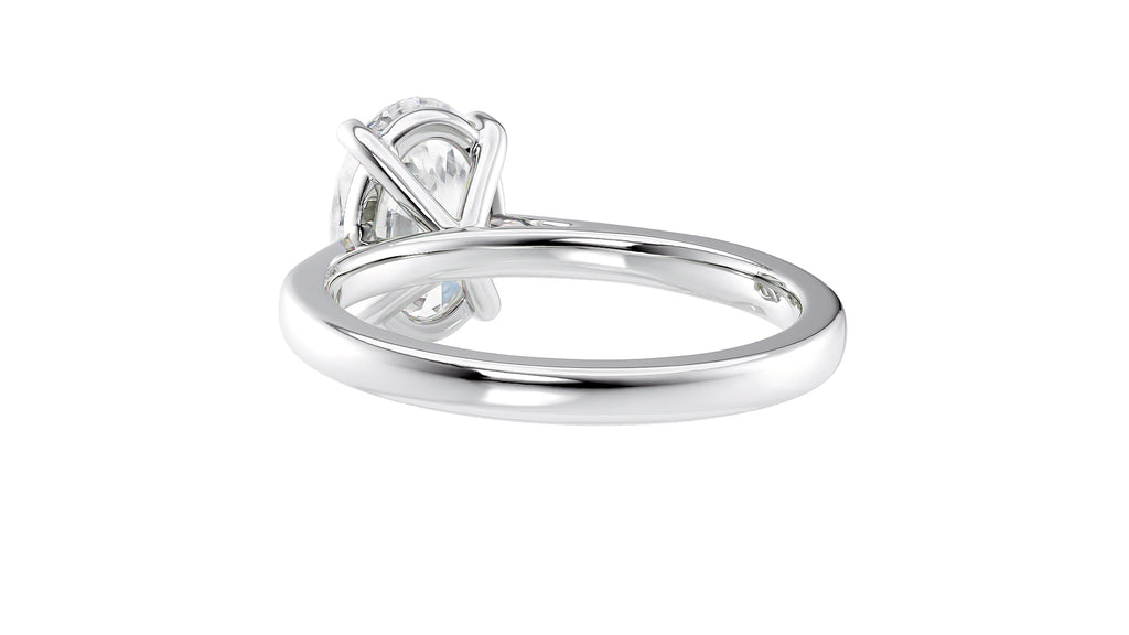 Oval Solitaire Diamond Engagement Ring