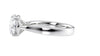 Round Solitaire Wide Band Diamond Engagement Ring