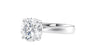 Round Solitaire Wide Band Diamond Engagement Ring